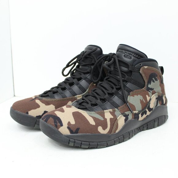 Mid Camo Air Jordan Camouflage Shoes NIKE AIR JORDAN 10 RETRO